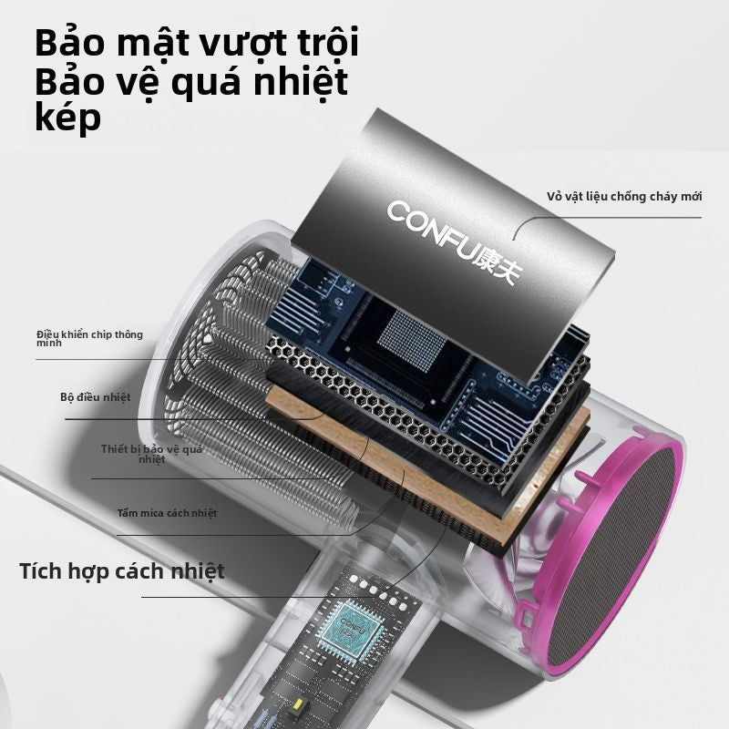 Máy sấy tóc điện Kangfu gia đình nhiệt độ không đổi công suất cao ion âm chăm sóc tóc nhanh khô ống