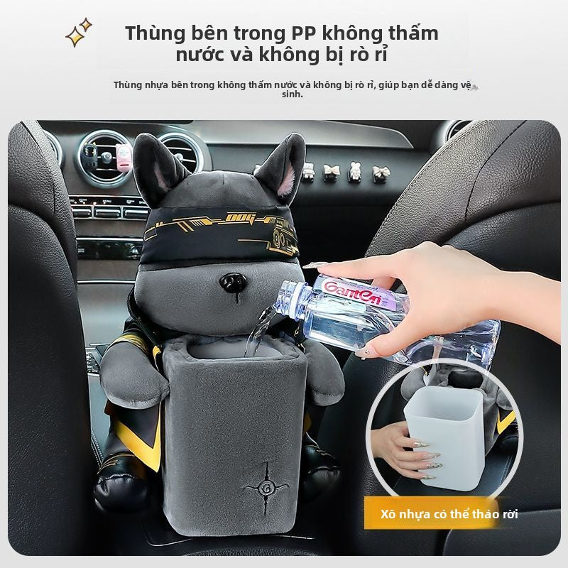 Hộp khăn giấy xe thùng rác 2 trong 1 sáng tạo xe dễ thương với hộp tay vịn bơm hộp giấy đồ trang trí