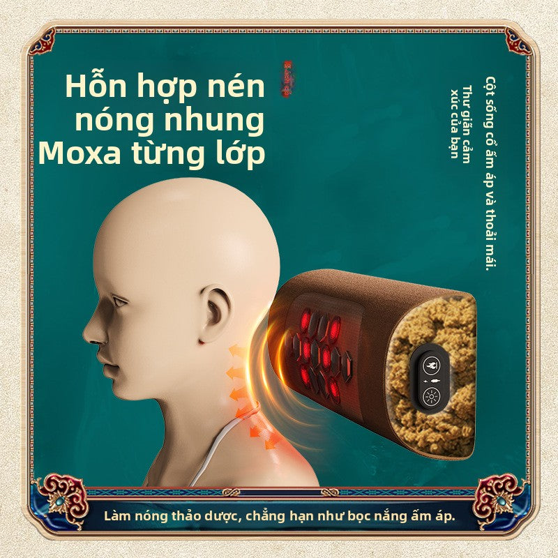 gối  ngải cứu massage cổ  đốt sống gia đình cổ nóng điện tự động đa chức năng thắt lưng massag