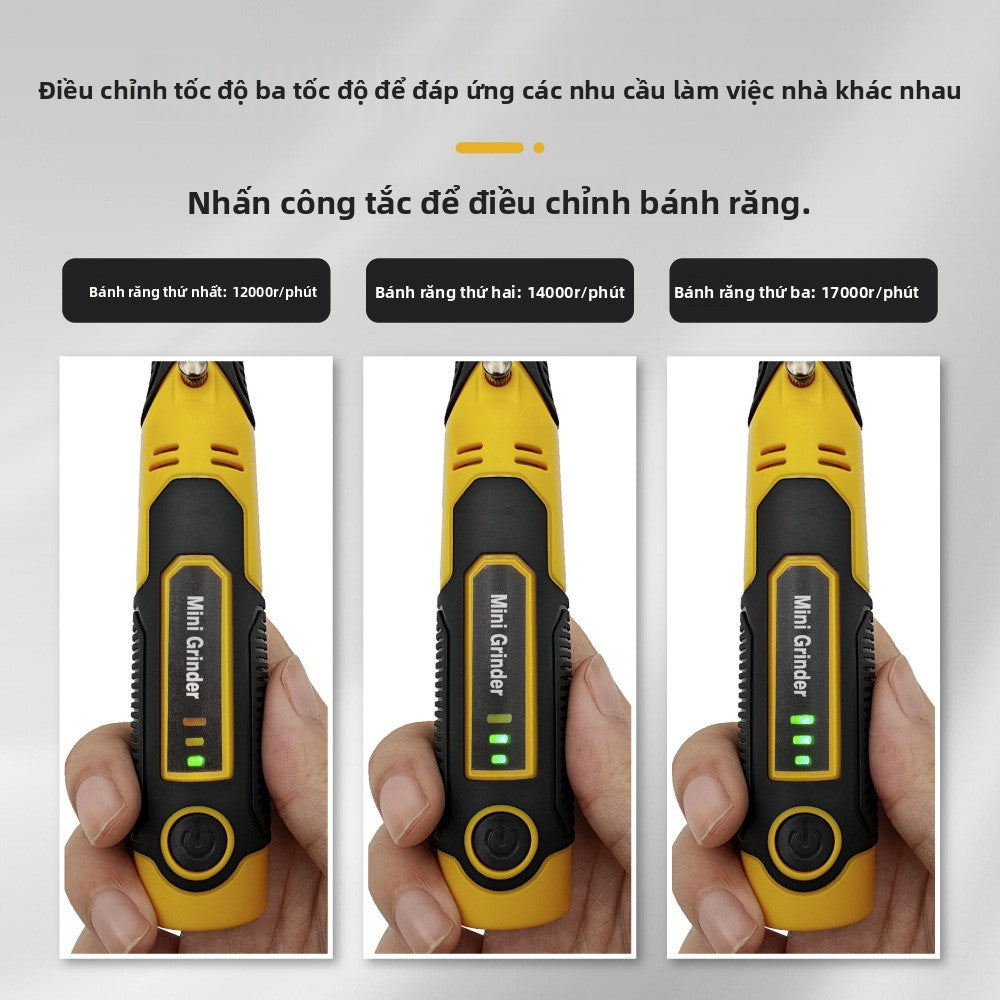 Máy mài xách tay cầm tay DIY điện mài gia đình đa chức năng khắc gỗ máy ngọc bích đánh bóng mài bộ tron