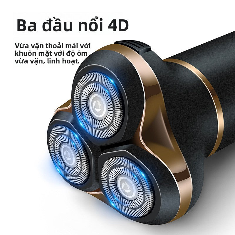 Máy cạo râu điện Lingke 3608 Đa chức năng 3 trong 1 LCD kỹ thuật số hiển thị nam bộ dao cạo sạc USB