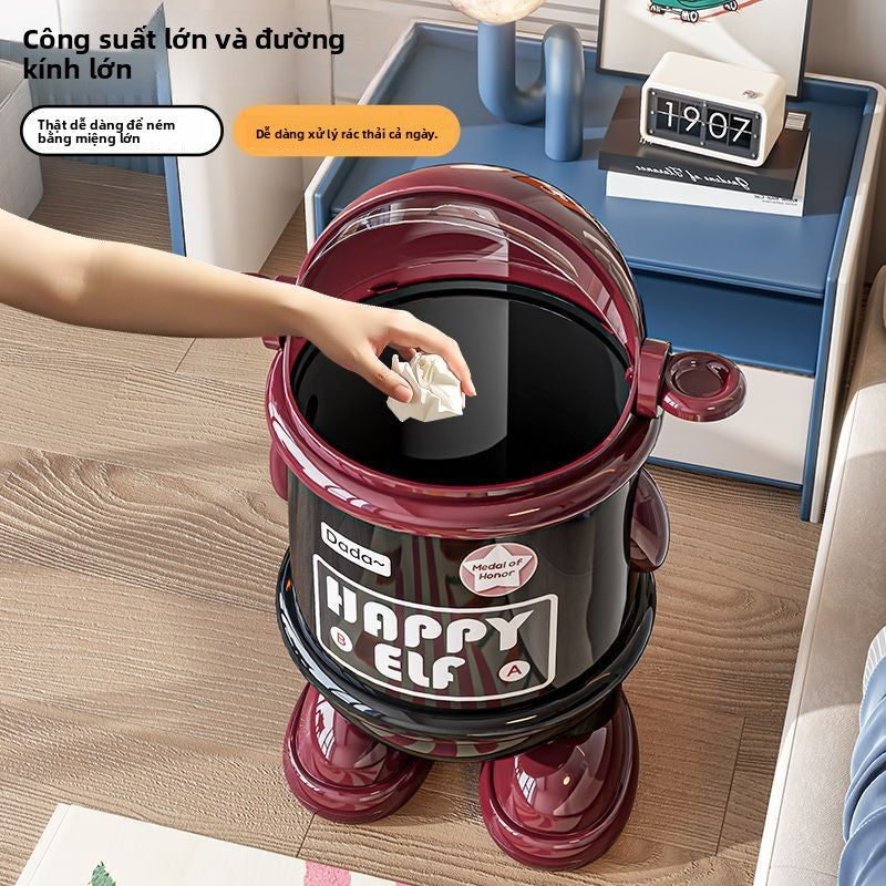 Thùng rác Phi hành gia thùng rác nhà phòng khách nhẹ sang trọng cao cấp 2025 giá trị màu sắc cao sáng tạo phòn