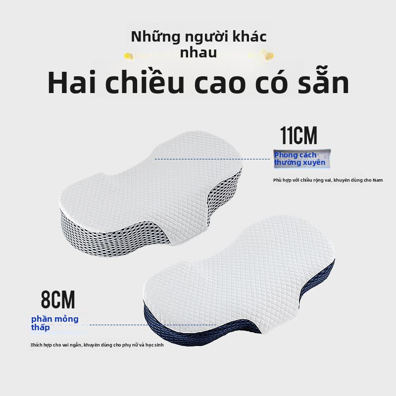 Gối cột sống cổ ngủ chuyên dụng giúp ngủ sửa chữa cột sống mạnh mẽ giàu có túi chống ngáy ngủ bên gố