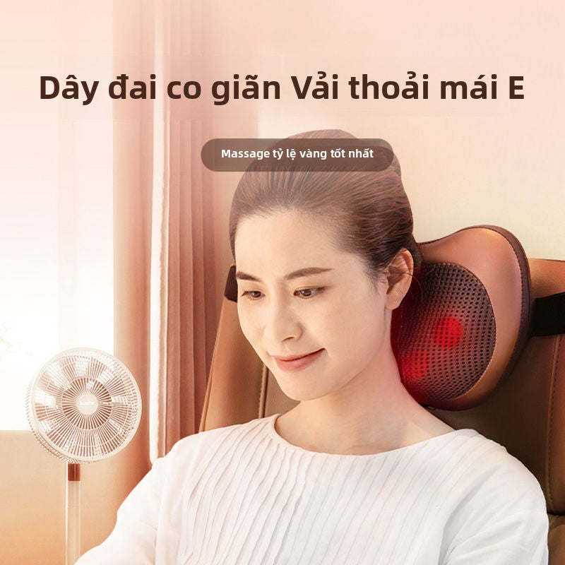 Máy massage cột sống cổ vai cổ cổ xoa bóp lưng thắt lưng gối massage đa chức năng đệm xe nhà quà tặn
