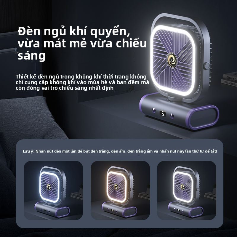 Quạt có thể quay Lắc đầu ánh sáng không khí lưu thông quạt văn phòng bàn quạt điện phòng ngủ âm thanh im lặng quạt bà