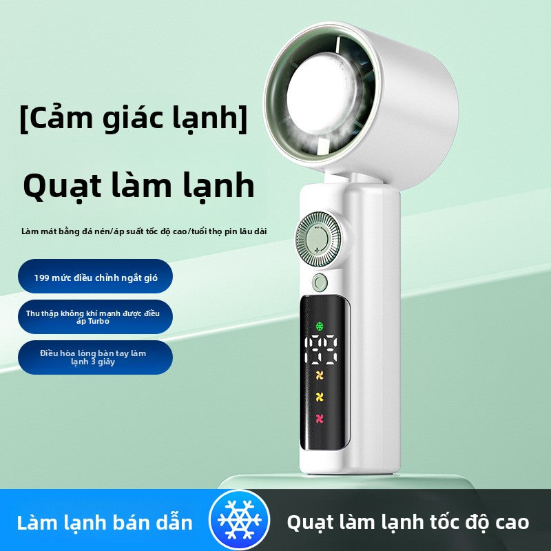 Quạt cầm tay  mới tốc độ cao làm lạnh cầm tay quạt 199 cấp bạo lực turbo quạt usb di động nhỏ quạt xuyên biên