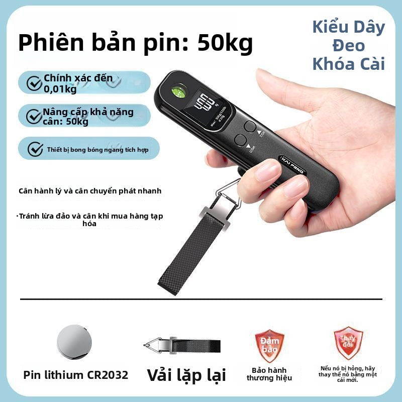 Cân Điện Tử Cầm Tay Mini - Cân Hành Lý Gia Đình Nhỏ Gọn, Cân Cầm Tay Du Lịch, Cân Đo Trọng Lượng Val