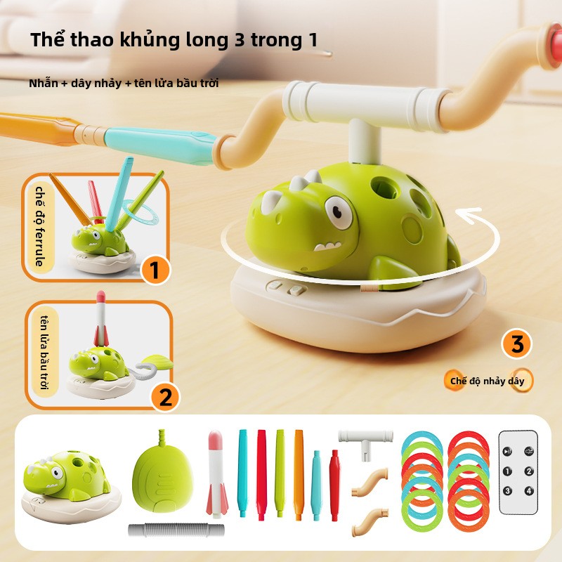 Máy tập thể dục khủng long trẻ em bay lên trời tên lửa trường mẫu giáo cảm ứng đào tạo đồ chơi tương