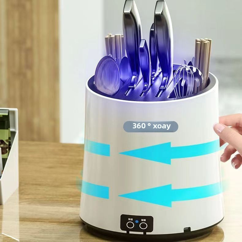 Khử trùng giá đỡ dao xoay giá đỡ đũa đa chức năng thìa ống bếp mặt bàn giá đỡ dao làm bếp lồng đũa đ